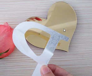 Дзеркальні пластикові літери наклейки, HOME або LOVE із серцем, літери 3D 10 см висота, фото 2
