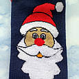 Шкарпетки жіночі новорічні махра сині 36-41, фото 3