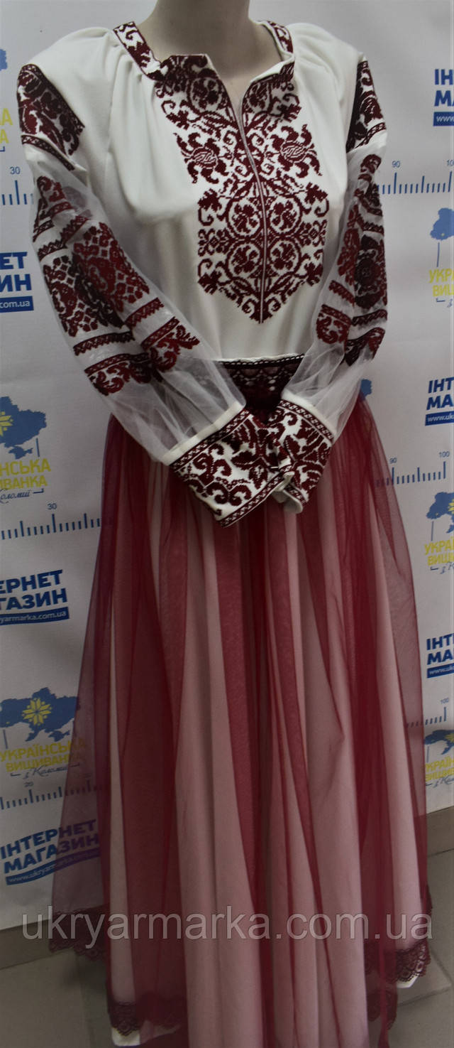 сукня вишиванка жіноча з подвійною спідницею із євросітки