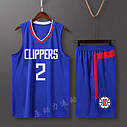 Баскетбольна форма синя Leonard No2 (майка + шорти) команда  Los Angeles Clippers, фото 2