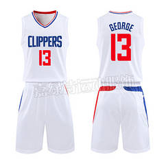 Баскетбольна форма біла George No13 (майка + шорти) команда  Los Angeles Clippers