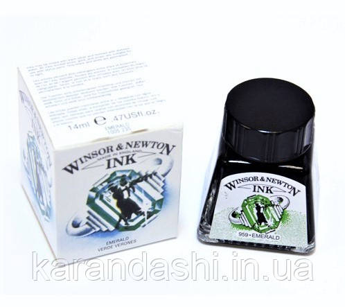 Туш Winsor&Newton Смарагдовий №235 14 мл