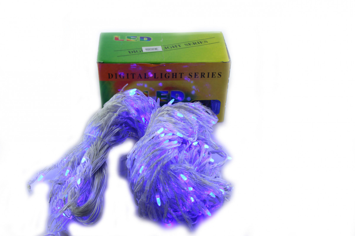 Xmas гірлянда LED (Водоспад 3M*3M) 480-B Синя, фото 1