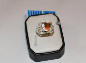 Чоловіча печатка 925 проби з вставкою золота 375 проби