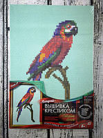 Вышивка Крестиком Cross Stitch: Попугай на ветке VKB-02-01 Danko-Toys Украина