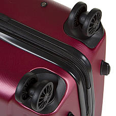 Чемодан  OULANDO средний бордовый пластик ABS с расширением, 4 колеса 43х68х26(+3)  ксЛ722-24бор, фото 3