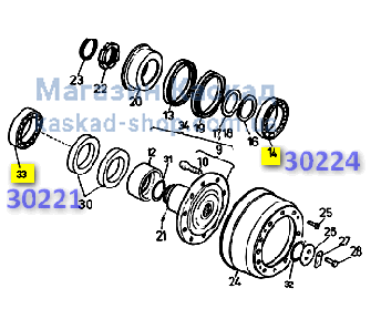 Підшипник маточини 32024 Татра-815, TATRA-813, фото 2