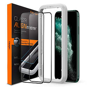 Защитное стекло Spigen для iPhone 11 Pro Max Glas.tR AlignMaster (2 шт) Black