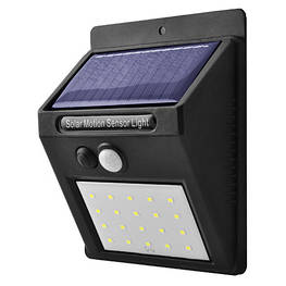 Настінний вуличний світильник 6009-20SMD, 1x18650, PIR+CDS, сонячна батарея