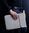Чохол для Macbook ноутбуків Bestjing у формі конверта сірий, фото 8