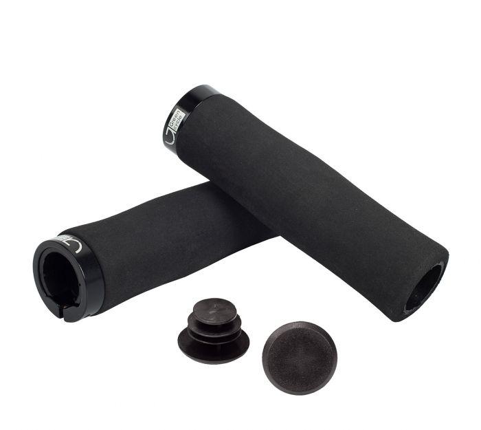 Ручки керма Green Cycle GGR-414 130mm ергономічні один замок, чорний