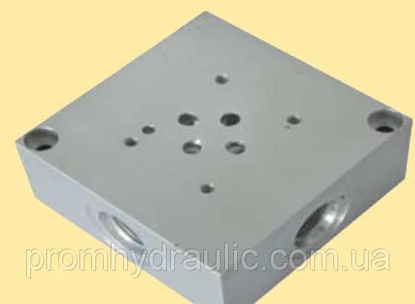 Перехідна Плита монтажна з клапаном для розподільника Ду6 (ВЕ6, РХ06, 4WE6) на 6шт