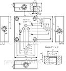 BMA10P3L6X-20 перехідна Плита монтажна з клапаном для розподільника Ду10 (ВЕ10, РХ10, 4WE10) на 6шт