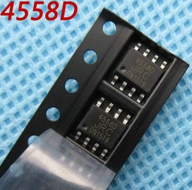 Микросхема NJM4558D JRC4558D 4558D Soic-8 Двухканальный.