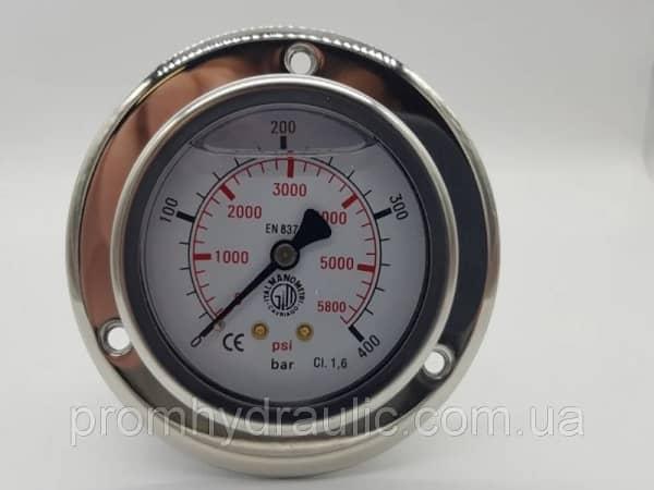 Манометр фланцевый 63мм корпус на 6 бар (атм), 0,6 МПа, гидравлический ...