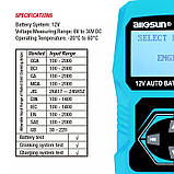 Діагностичний тестер акумуляторних батарей ALLOSUN EM571 (російська мова), фото 2