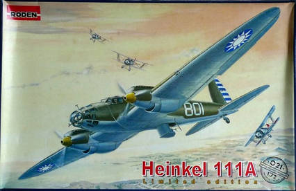 Збірна модель німецького літака Heinkel He-111A. 1/72 RODEN 021, фото 1