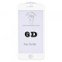 Защитное стекло King Fire 6D iPhone 7 8 White