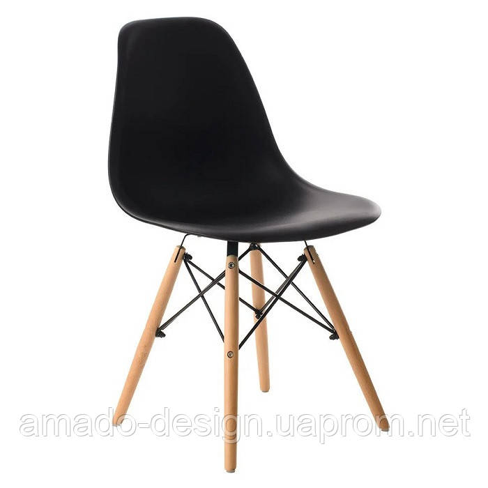 Стілець модерн EAMES M-05 82,5*51,5*46,5*46 Vetro Чорний