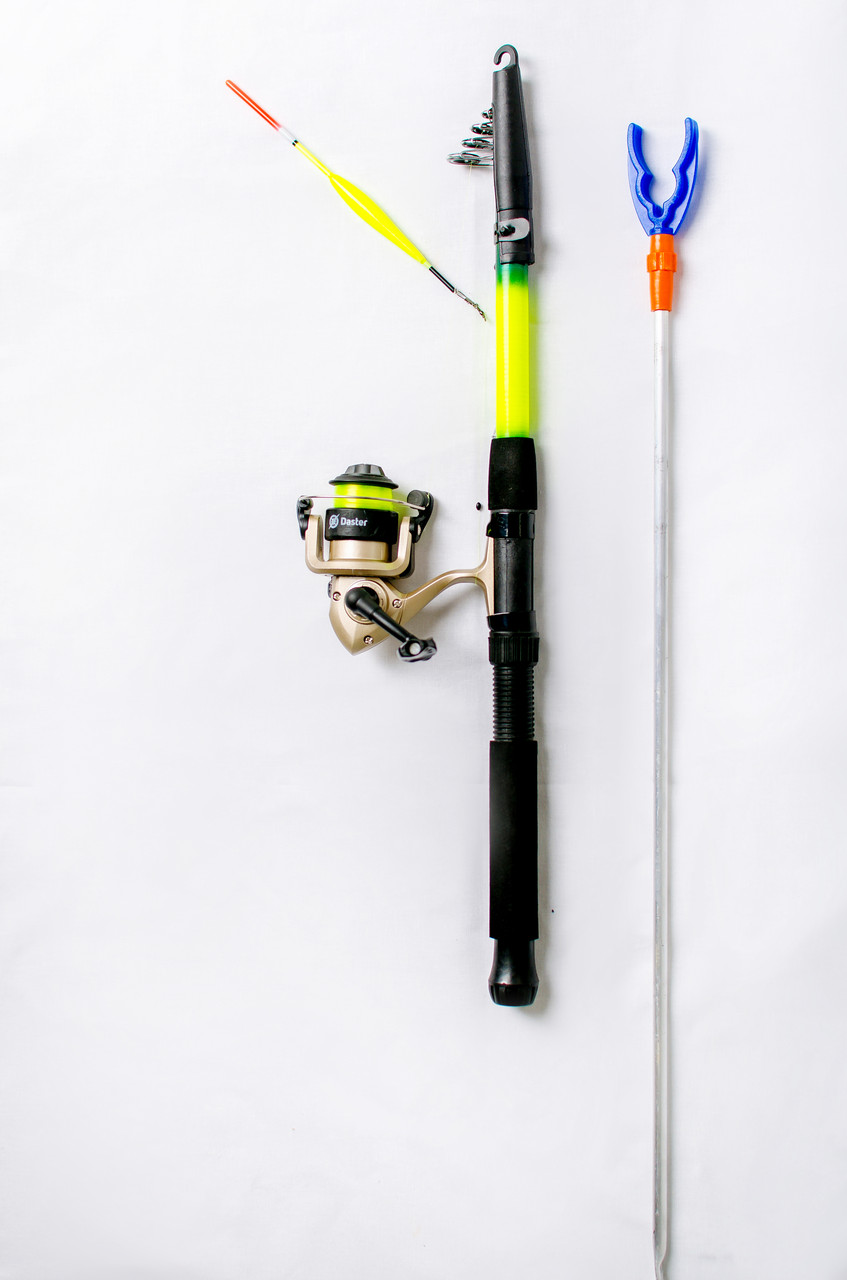 Вудка поплавцева Wolf у зборі +котушка 200 безінерцій.+Подарунок підставка для вудок, фото 1