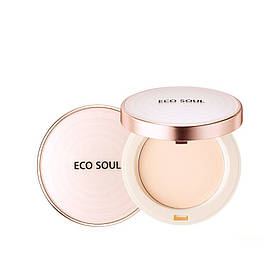 Сонцезахисна пудра для обличчя The Saem Eco Soul Uv Sun Pact SPF50+ PA++++ #21 Light Beige 11 г