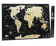 Скретч карта мира My Map Black edition Mini 61х41 (английский язык) в тубусе