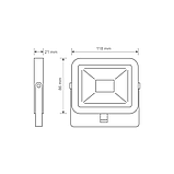 Світлодіодний прожектор MAXUS 1-MFL-02-1050 10 W, 5000 K білий корпус, фото 5