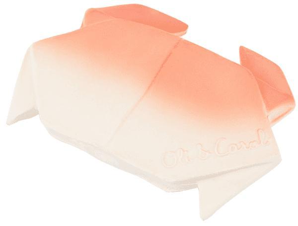 Oli&Carol — Іграшка-прорізувач для зубів Краб Оригамі, натуральний каучук, фото 1