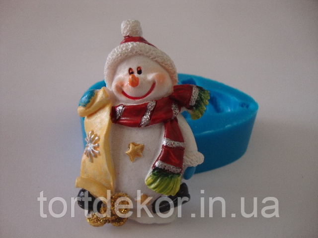 Силіконовий молд "Сніговик 2", фото 1