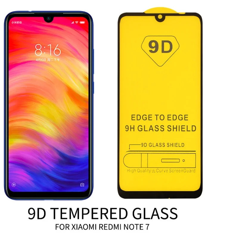9D защитное стекло Xiaomi Redmi Note 7/ 7pro - фото 1 - id-p1097299765