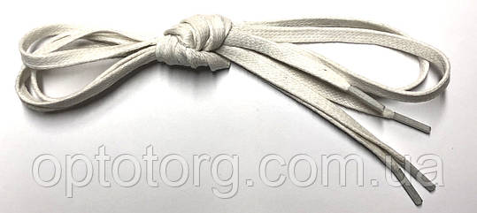 Шнурки Білий пропитаные плоскі 200см 5мм Kiwi, фото 2