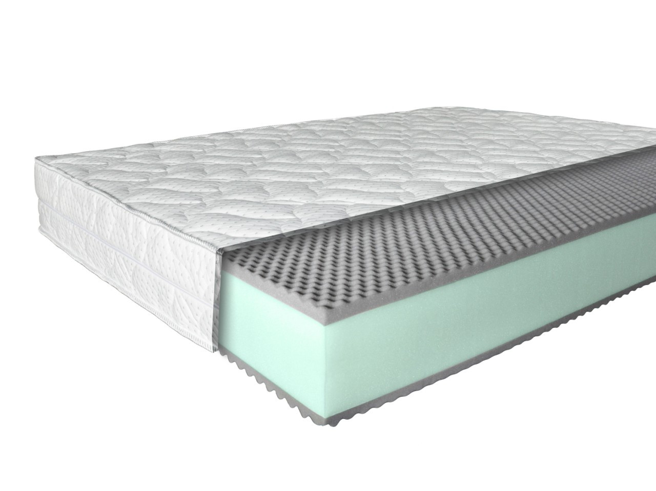 Матрац безпружинний двосторонній з масажним ефектом HighFoam Noble Argentum Amaltea 80x190