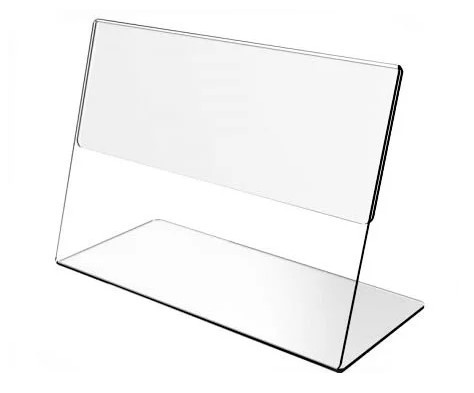 Цінникотримач з акрилу L-подібний 120*100мм горизонтальний