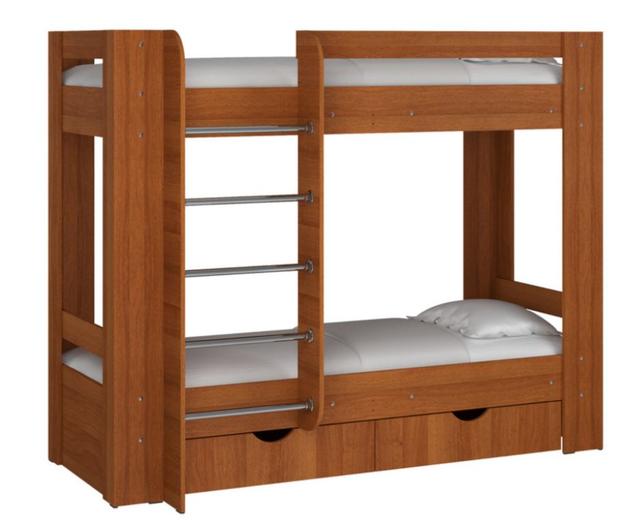 Кровать двухъярусная Дуэт-3 ДСП орех лесной Кровать двухъярусная Дуэт-3 ДСП орех лесной