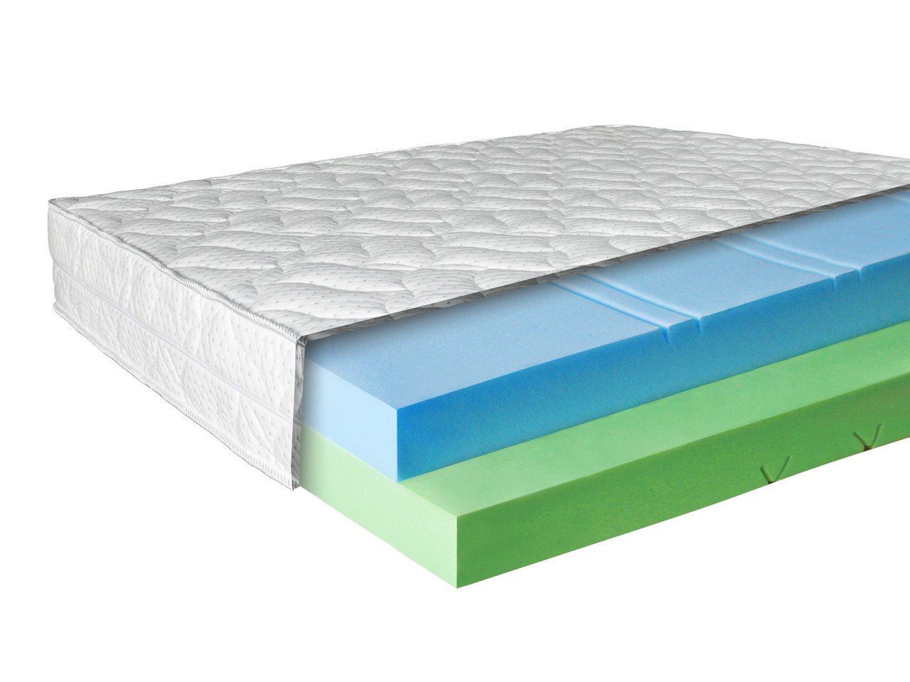 Матрац ортопедичний безпружинний двосторонній HighFoam Argentum Moon 80x190 середньої м'якості