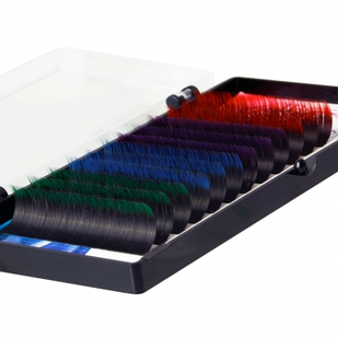 Вії Delightful Lashes Elite на стрічці 2 tone Green (C 0.07 8мм)