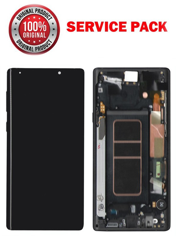 Дисплейний модуль (екран) для Samsung N960 Galaxy Note 9 Чорний Оригінал У рамці 100% SERVICE PACK