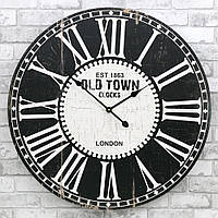 Деревянные настенные часы а ретро стиле 80 см Old Town