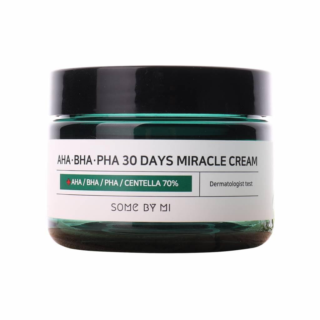 Уцінка! Кислотний крем для проблемної шкіри SOME BY MI AHA. BHA. PHA 30 Days Miracle Cream 60ml (до 04.08.2025)
