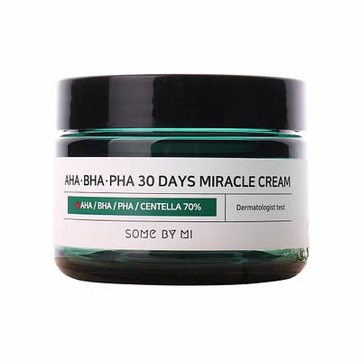 Уцінка! Кислотний крем для проблемної шкіри SOME BY MI AHA. BHA. PHA 30 Days Miracle Cream 60ml (до 04.08.2025)