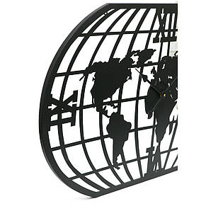 Настінний годинник із мапою світу 100x60 см World map, фото 4