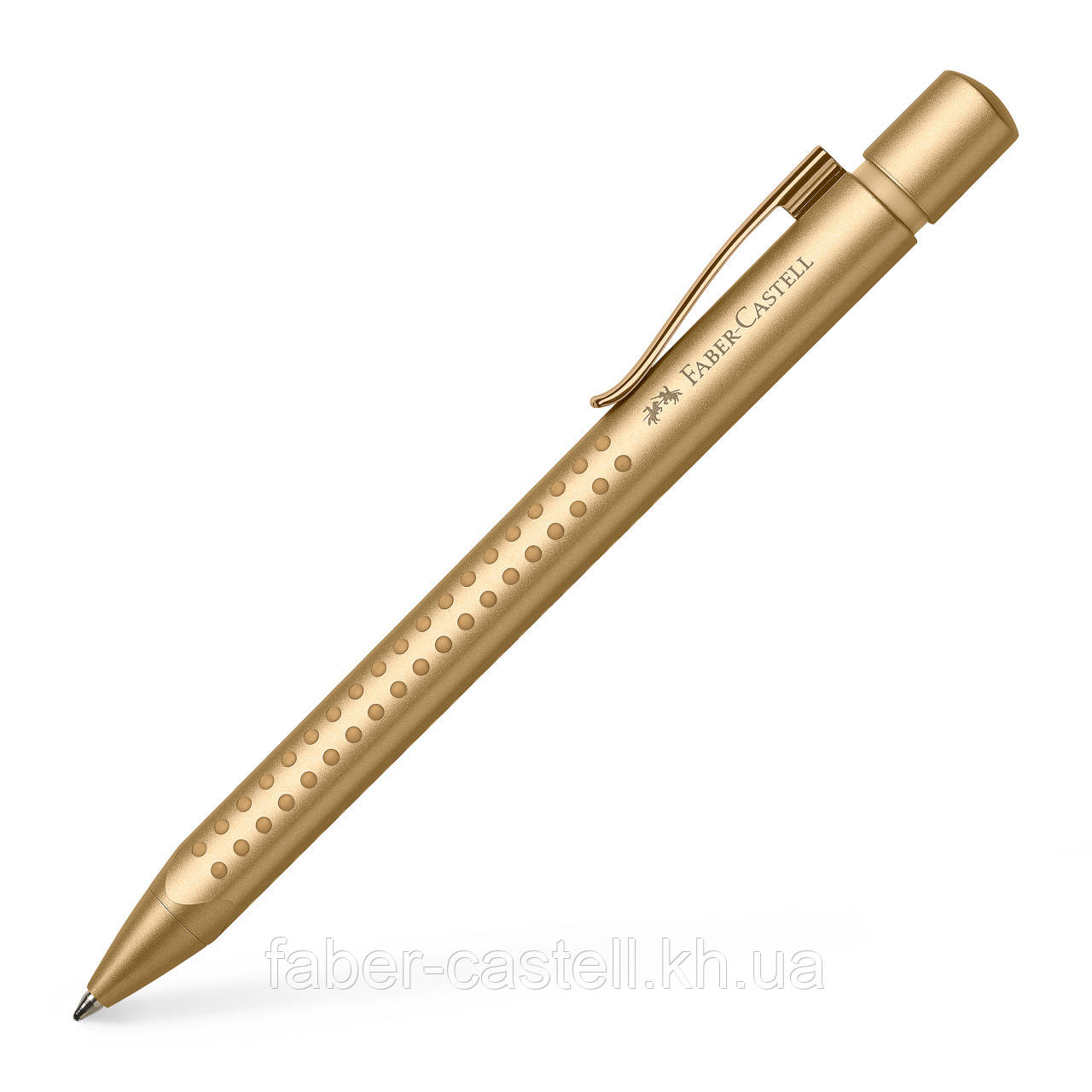 Ручка кулькова автоматична Faber-Castell Grip Edition, корпус золотий металік, товщина XB (1 мм) колір синій, 144171
