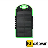 Внешний аккумулятор повышенной ёмкости Power Bank Solar Charger 30000 mAh Противоударный корпус, Влагозащищенный корпус, Фонарик, Индикатор уровня заряда, Зеленый