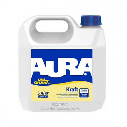 Ґрунтовка AURA Unigrund Kraft зміцнююча глибокого проникнення, 5 л, фото 2