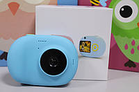 Дитячий фотоапарат цифровий digital camera з селфи камерою блакитний