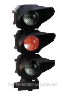 Головка карликового лінзового світлофора без щита тризначна ч.7061М-30-00