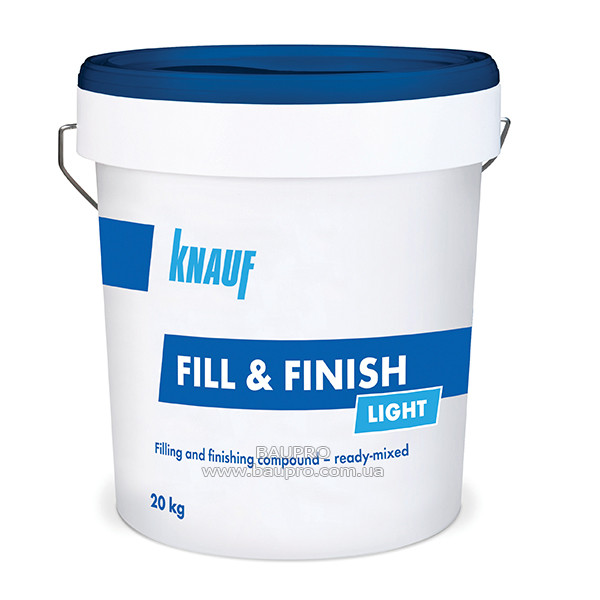 Шпаклівка KNAUF Fill&Finish Light (Філ і Фініш Лайт), вінило-полімерна, 20 кг