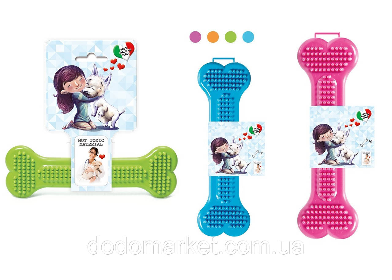 Іграшка для собак і цуценят гумова кістка GeoBone No4 Італія, фото 1