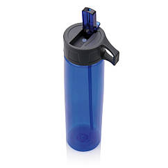 Спортивна пляшка 750 мл води з трубочкою Loooqs Tritan Синій