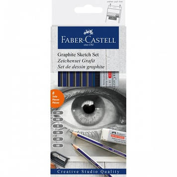 Набір графітних олівців Faber Castell GOLDFABER 2H-6B 8 шт. (114000)